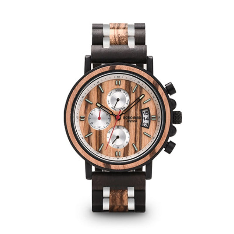 Multifunctional Solid Wood Watch