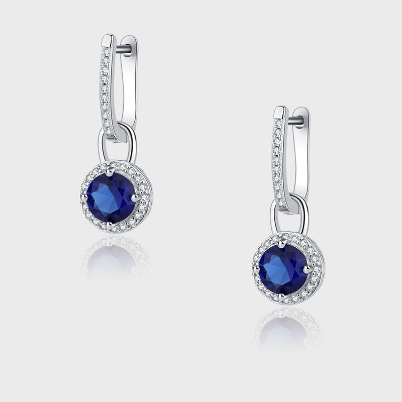 Long Crystal Zircon Earrings