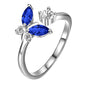 Blue Sapphire Butterfly Ring