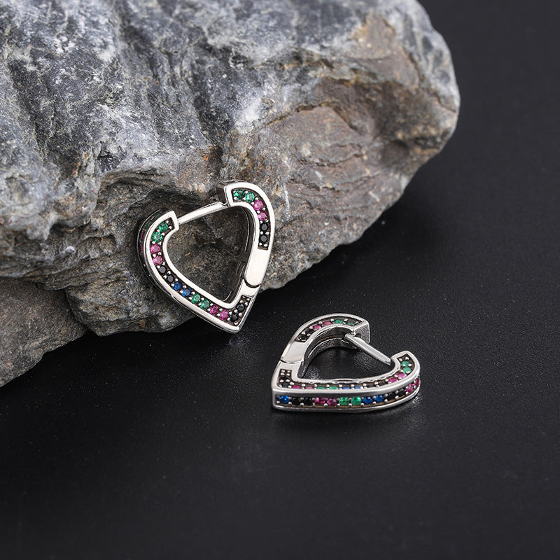 Colorful Heart Shape Earrings