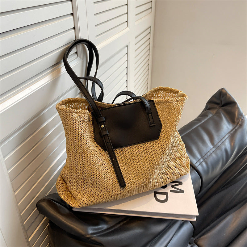 Woven Large Capacity Handbag