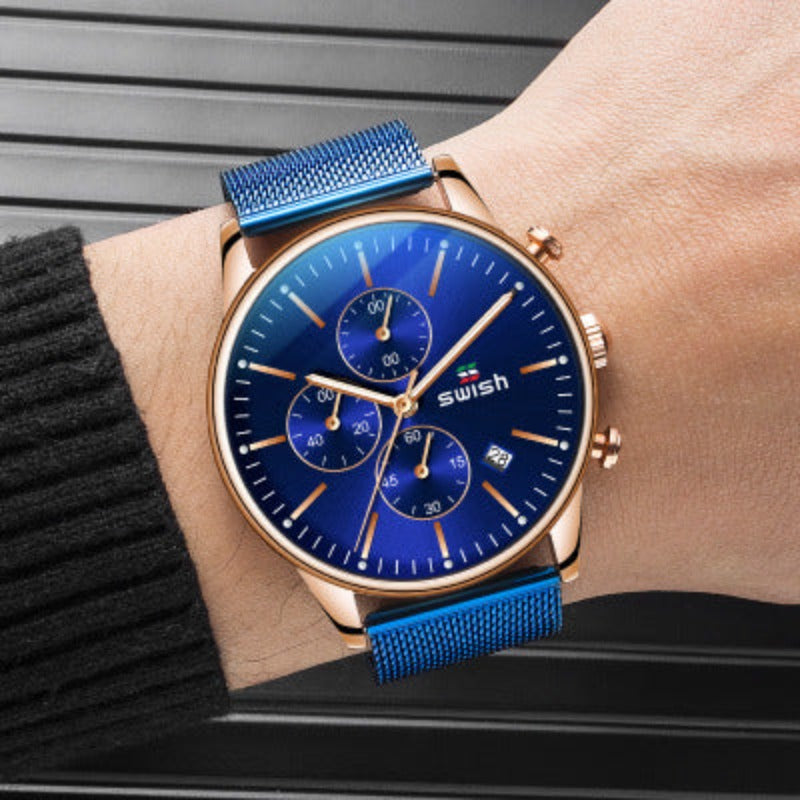 Montre pour homme avec bracelet en acier