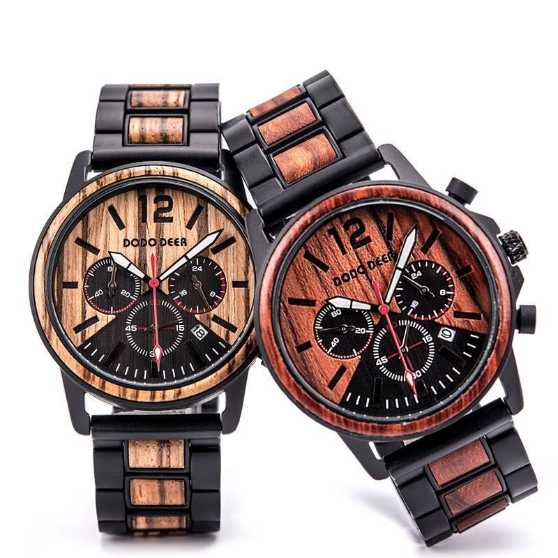 Elegant Wooden Quartz Watch