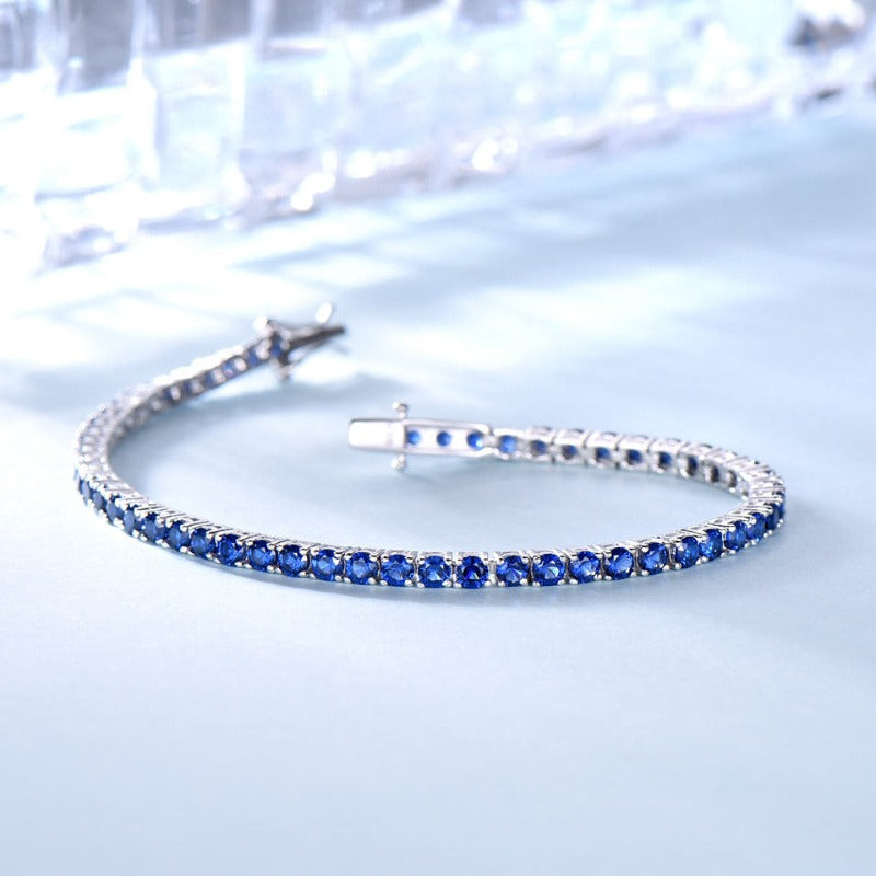 Silver Sapphire Bracelet