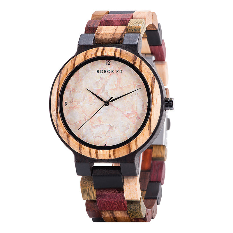 Montre en bois de mode décontractée