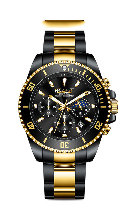 Montre de sport bracelet en acier calendrier lumineux montre à Quartz étanche nouvelle montre pour hommes