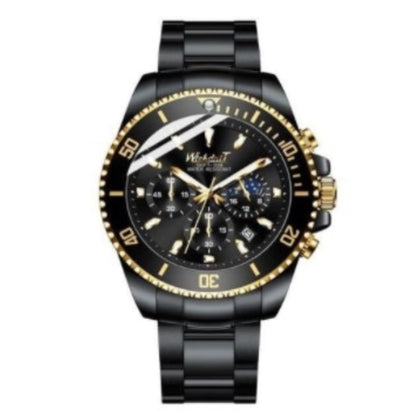 Sports Steel Luminous Calendar Quartz Watch