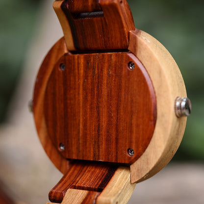 Double Movement Wooden Watch