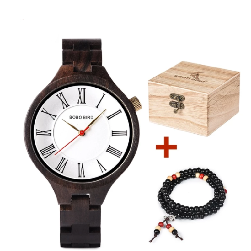 Fully Wooden Quartz Watch With Thin Strap