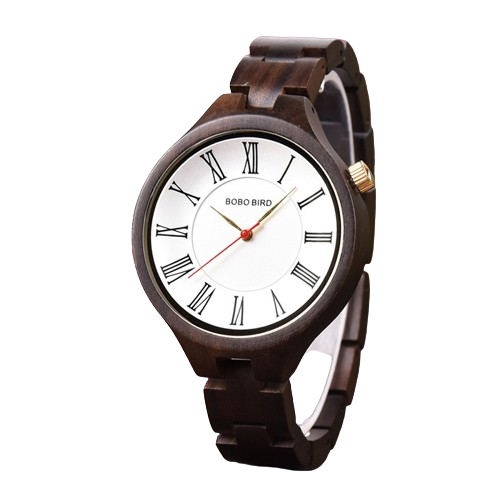 Montre à quartz tout en bois