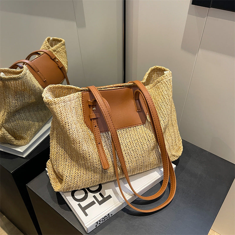 Woven Large Capacity Handbag