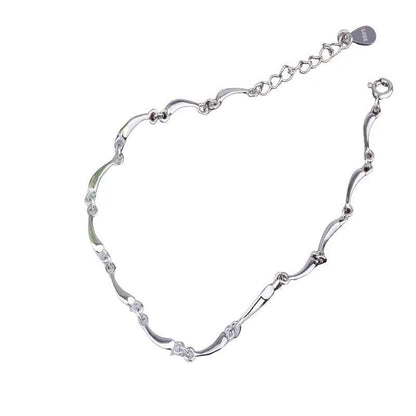 Silver Bracelet & Anklet With a Simple Design