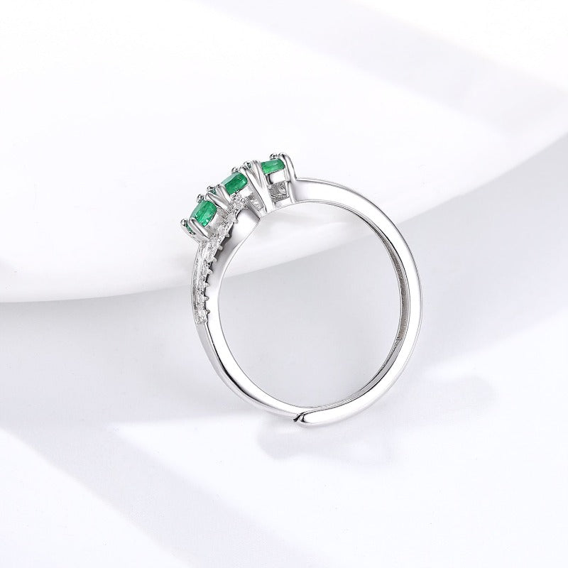 Bague émeraude verte naturelle de luxe