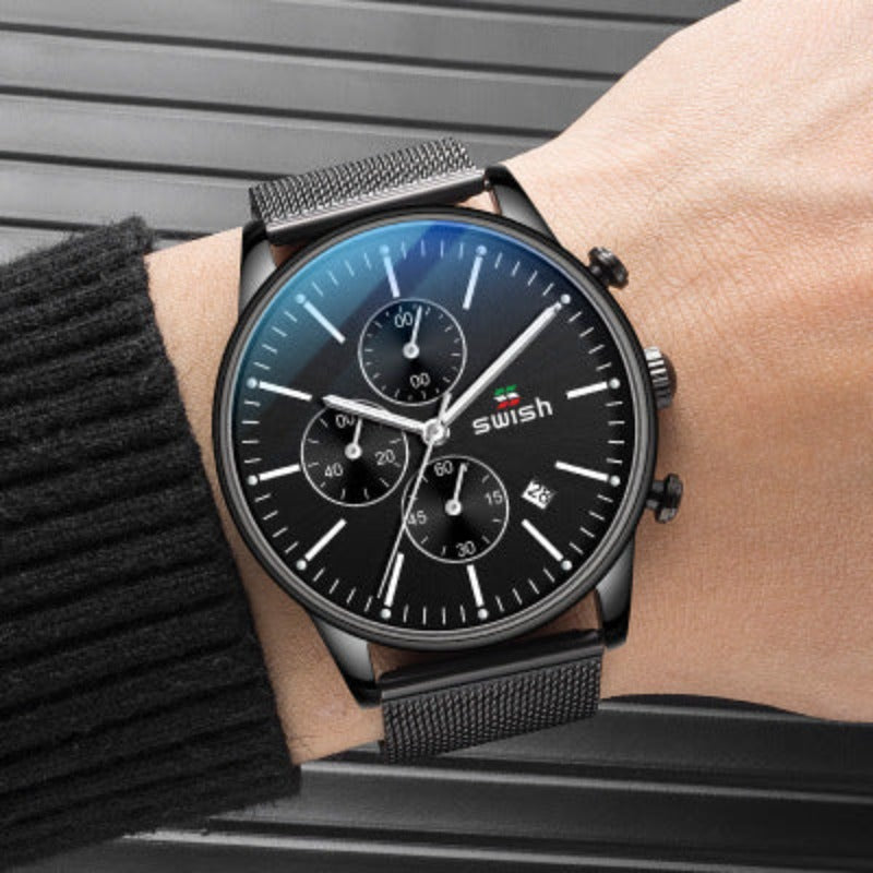 Montre pour homme avec bracelet en acier