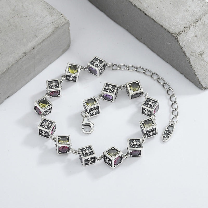 Rainbow Cube Bracelet