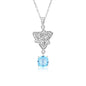 Set Swiss Blue Topaz Necklace