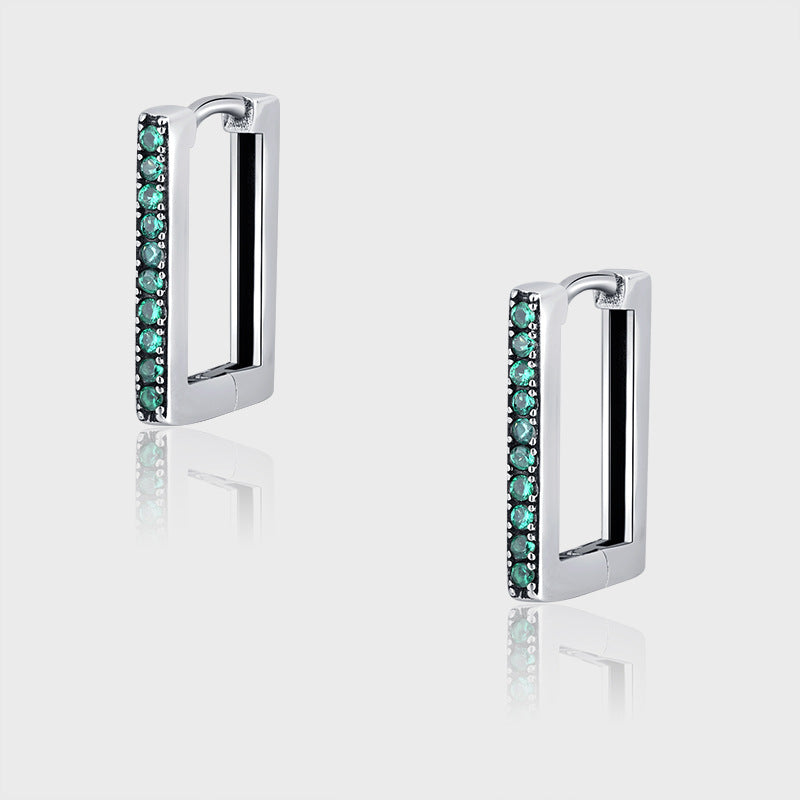 Square Silver Earrings