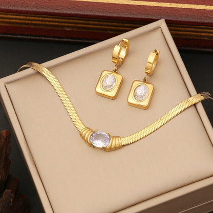 Golden Stainless Steel Jewelry Set