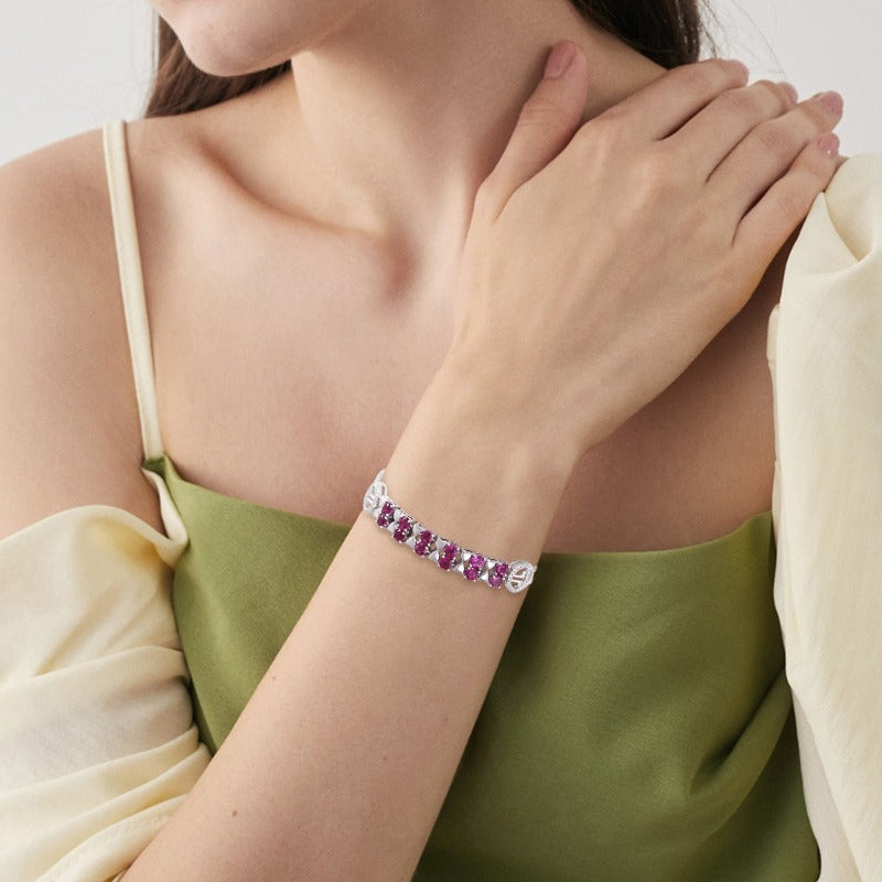 Pulsera de granate morado