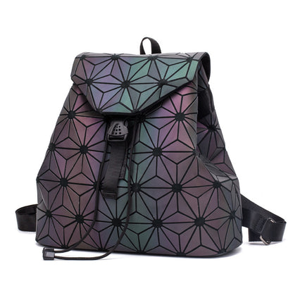 Colorful Geometric Folding Backpack