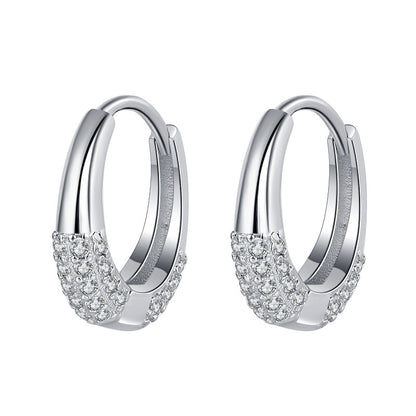 Boucles d'oreilles ovales en zircone