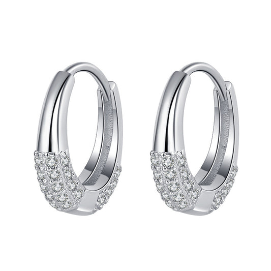 Oval Zircon Earrings