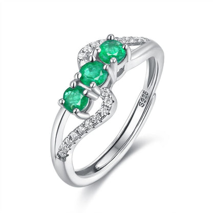 Bague émeraude verte naturelle de luxe