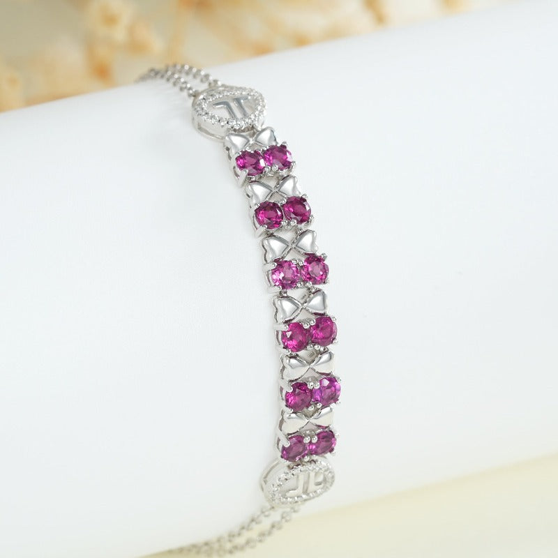 Bracelet Grenat Violet