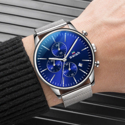 Montre pour homme avec bracelet en acier