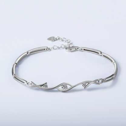 Bracelet En Cristal Et Argent 