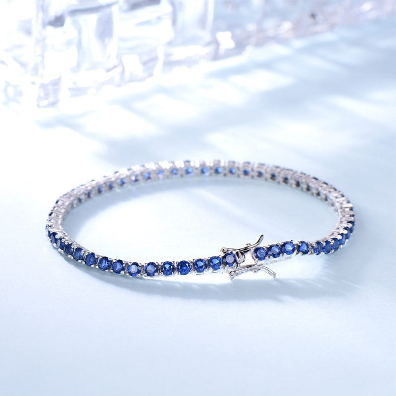 Silver Sapphire Bracelet