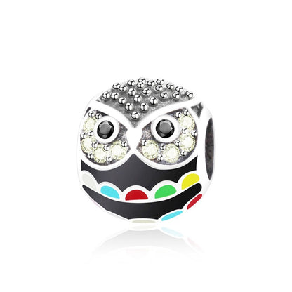 Sterling Silver Owls Beads