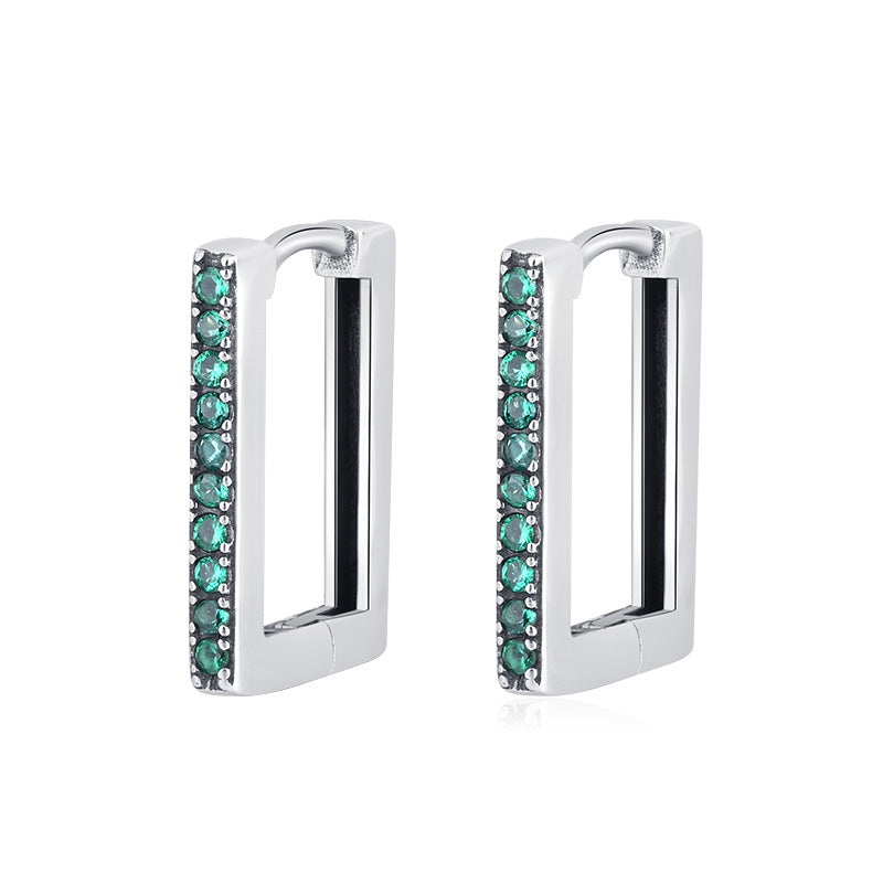 Square Silver Earrings