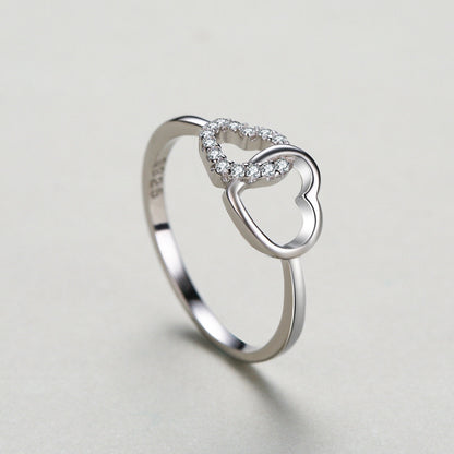 Two Hearts shaped Ring