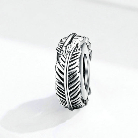 Sterling Silver Feather Bead