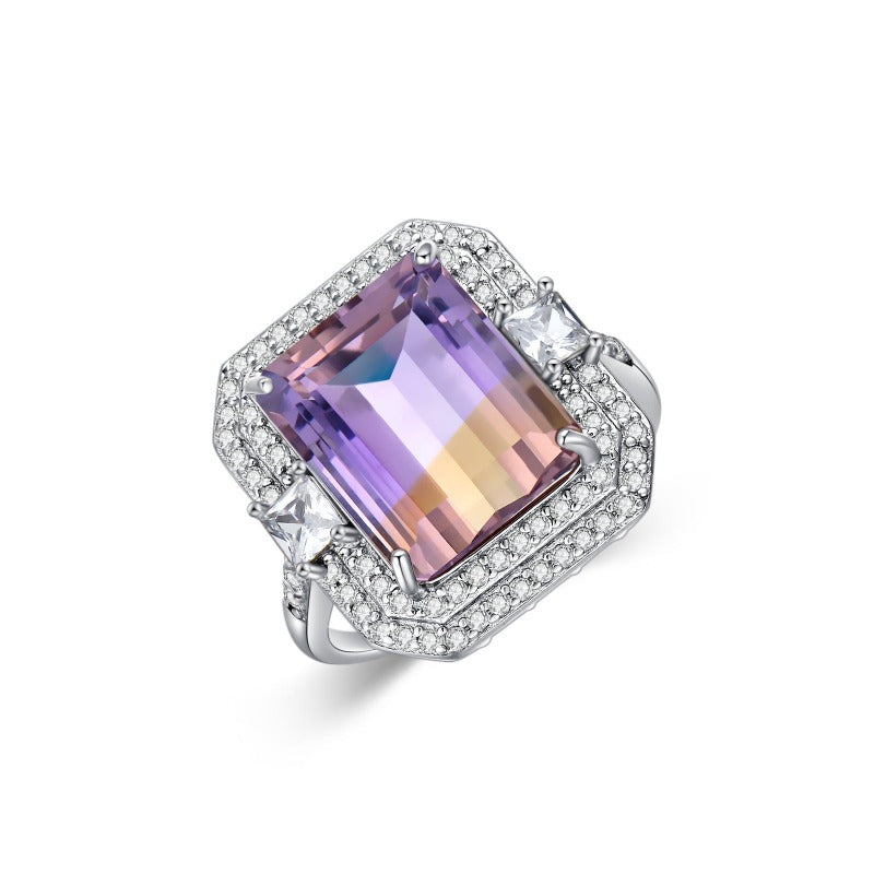 Purple Crystal Amethyst Ring