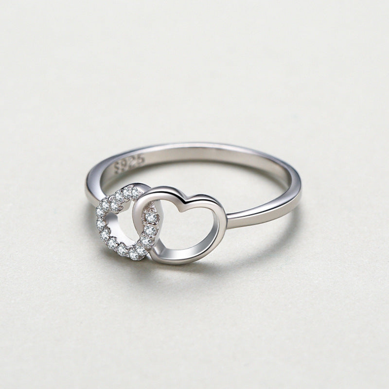 Two Hearts shaped Ring