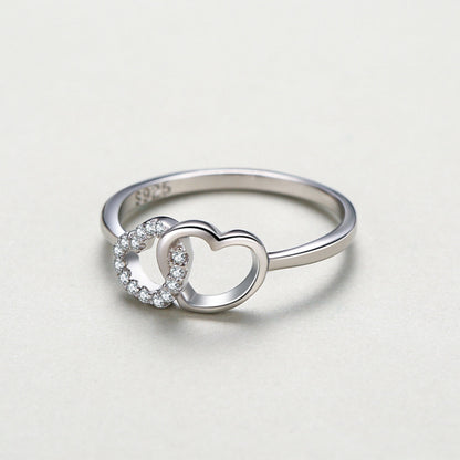 Two Hearts shaped Ring