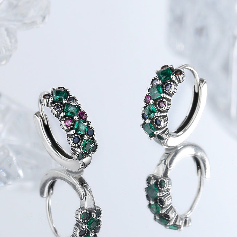 Boucles d'oreilles Zircon vert