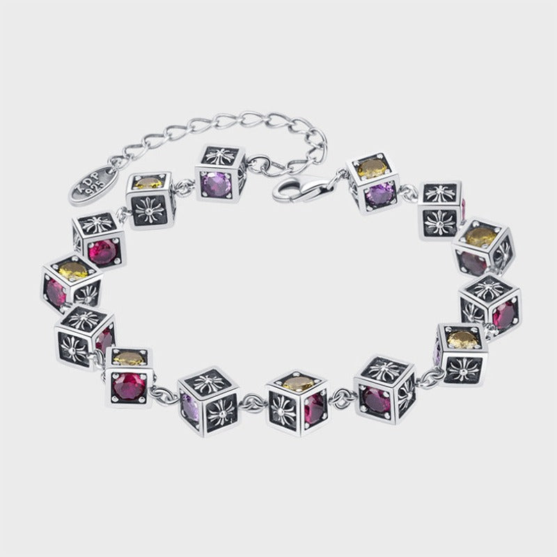 Rainbow Cube Bracelet