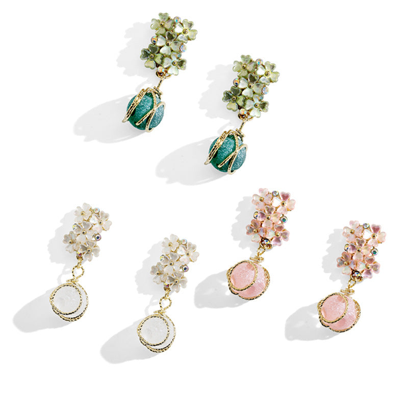 Floral Crystal Earrings