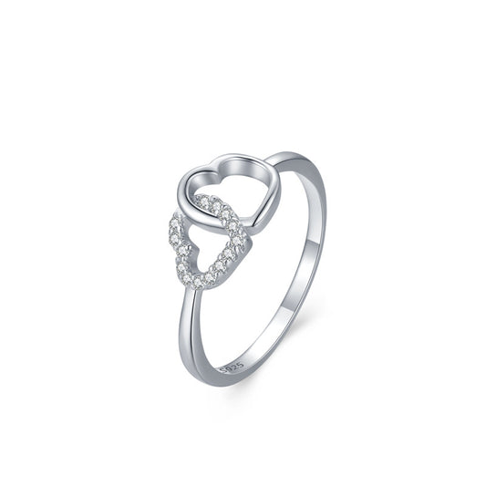 Two Hearts shaped Ring