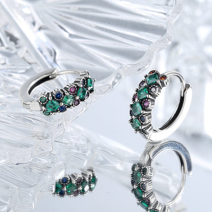 Boucles d'oreilles Zircon vert