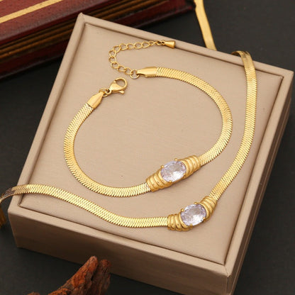 Golden Stainless Steel Jewelry Set