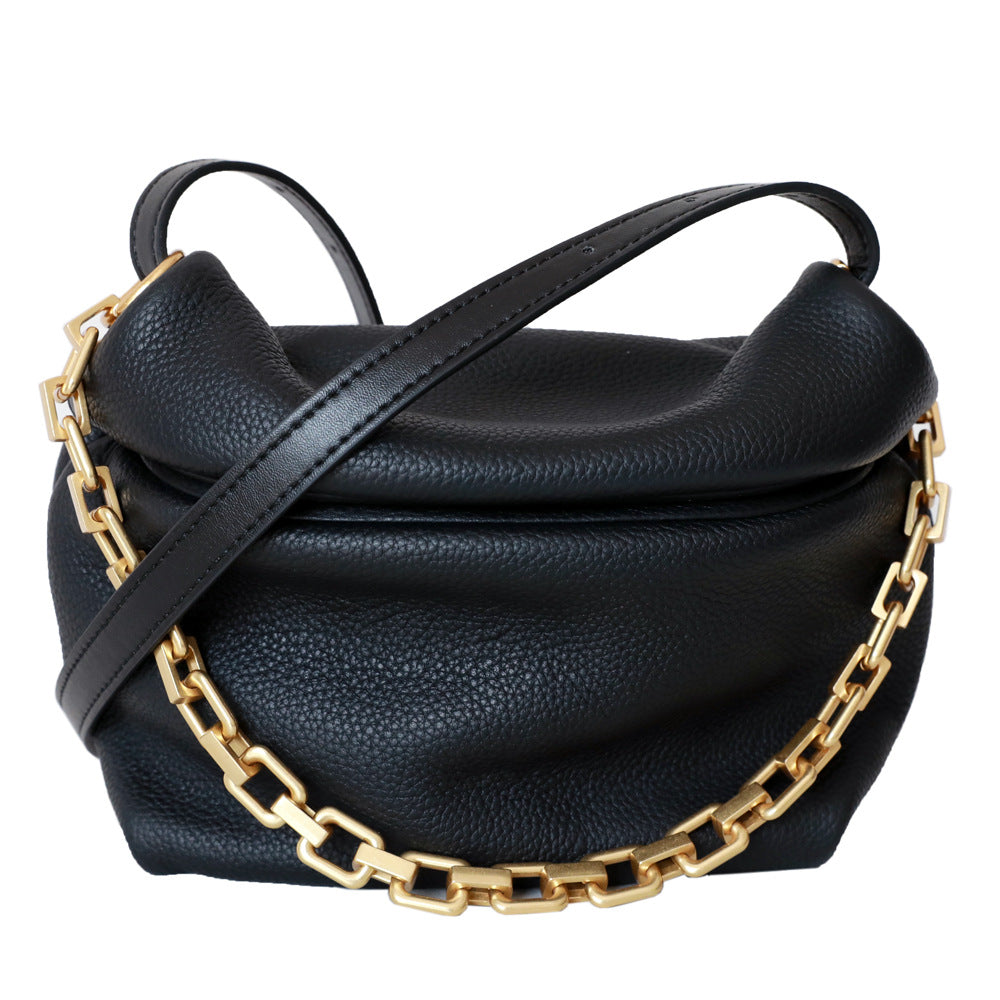 Leather Chain One-Shoulder Bag