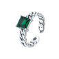 Chain Emerald Ring