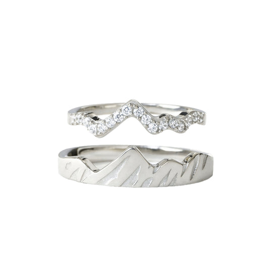 Sterling Silver Couple Ring (complete each other)