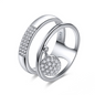 Bague double en argent sterling