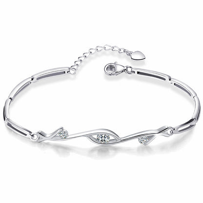 Bracelet En Cristal Et Argent 