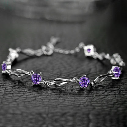 Sterling Silver Gem Bracelet